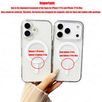 Original For Magsafe Magnetic Wireless Charging Case For iPhone 17 Air 16 15 14 13 12 11 Pro Max 17 Plus Mini Clear Back Cover